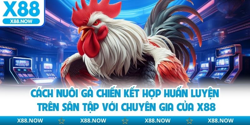 Cách nuôi gà chiến kết hợp huấn luyện trên sân tập với chuyên gia của X88